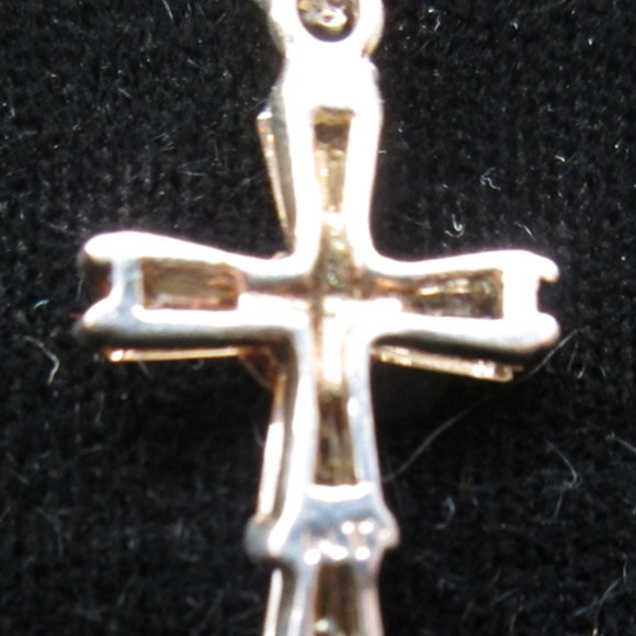 Tiny Peach CZ cross 133 - Picture 5 of 7